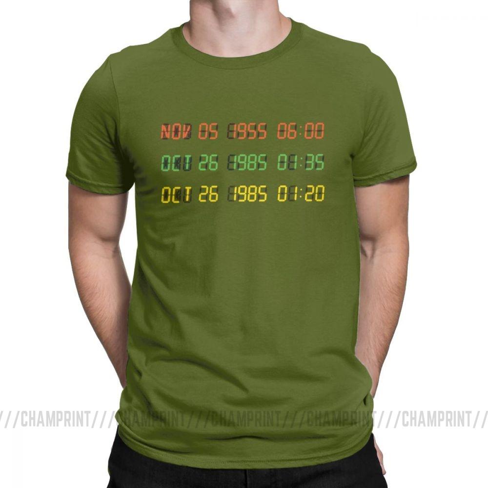 Time Circuits T Shirts Men Back To The Future Short Sleeve Tee Shirt Round Neck
