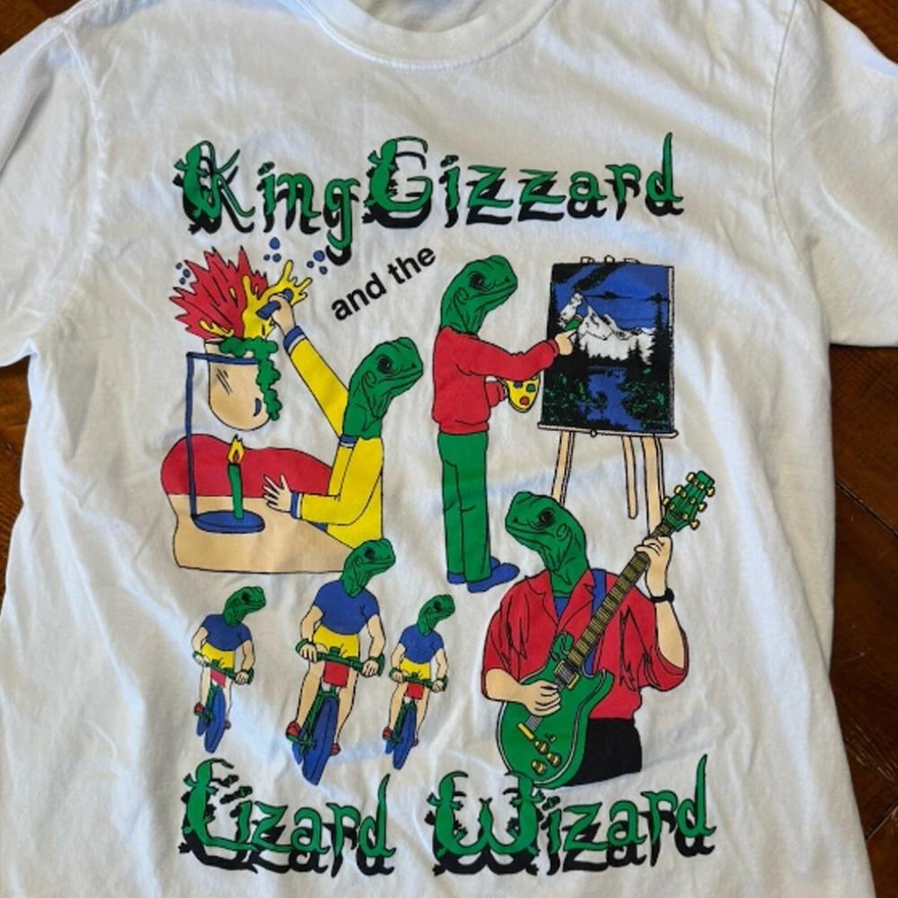 Редкая футболка унисекс King Gizzard And The Lizard Wizard для мужчин и женщин, все размеры 11D62