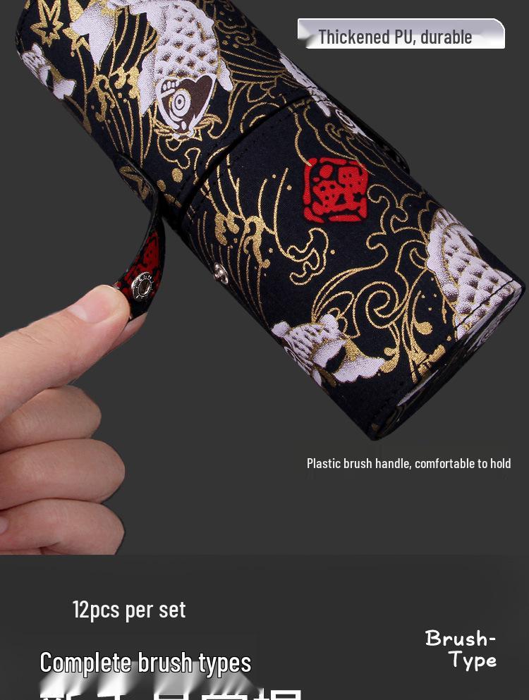 Набор из 12 кистей для макияжа с мягким ворсом: Включает пудру, тени для век и кисти для губ