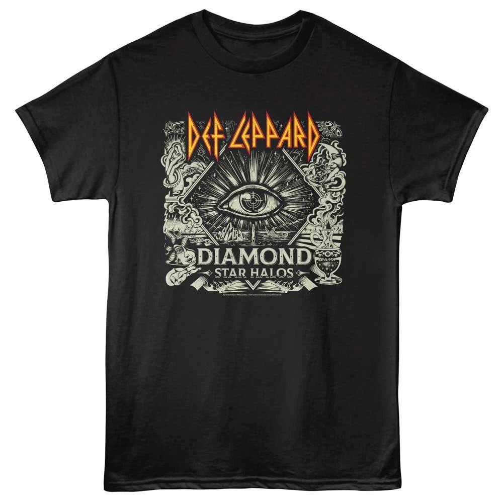 Def Leppard Diamond Star Halos Album Cover Men's T Shirt Rock Band Merch