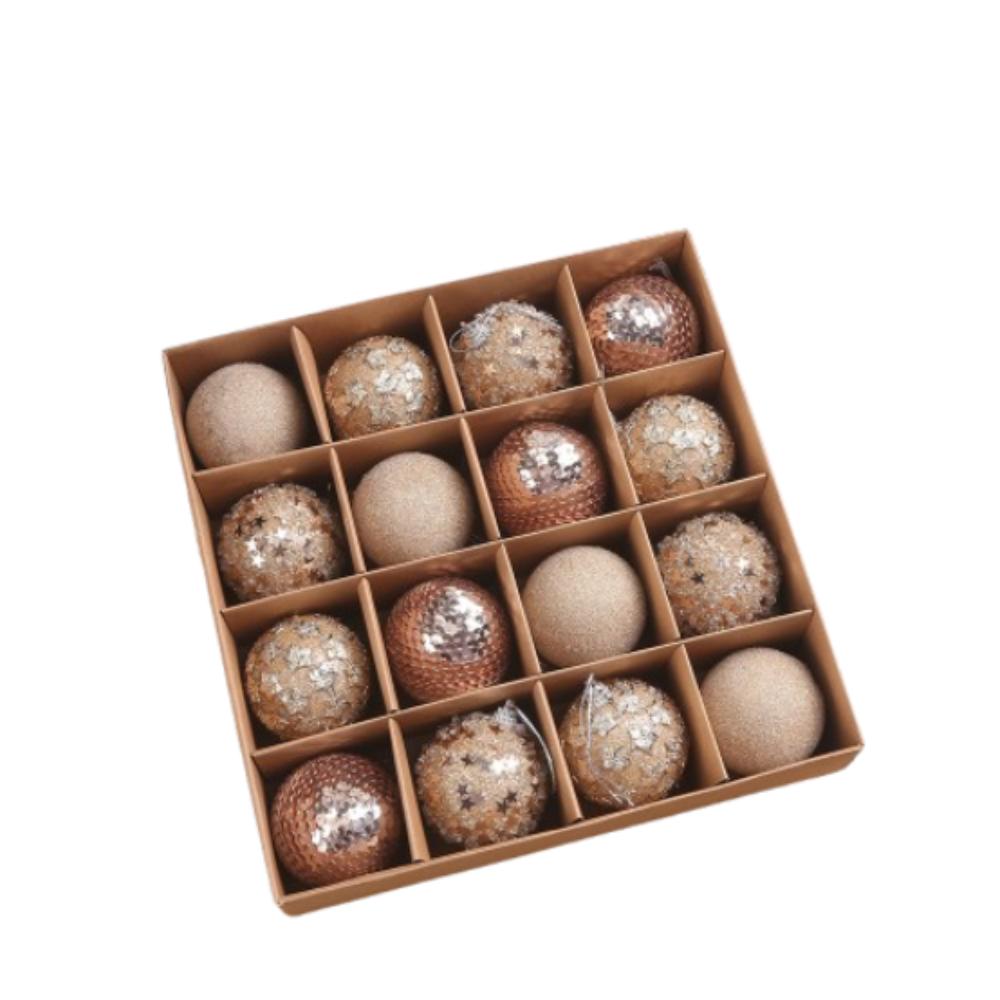 16 шт. 6 см Пенопластовый Рождественский Шар Подвеска Блестящие Украшения для Рождественской Елки Домашние Новогодние Украшения