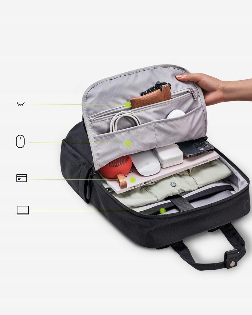 Innostyle Рюкзак для ноутбука 15.6 Для самолета Водонепроницаемый Colorlite 14 л Черный