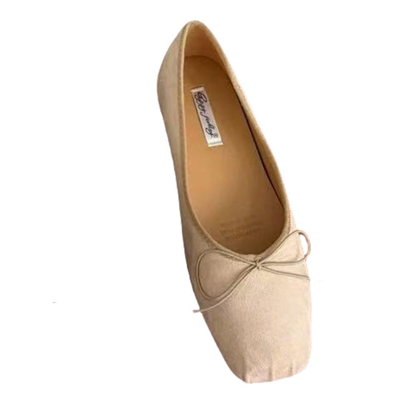 Модная женская обувь балетки, неглубокие лоферы из мягкой замши с бантом, модные роскошные спортивные сандалии, новинка осени 2025, обувь для платья Chaussure Femme