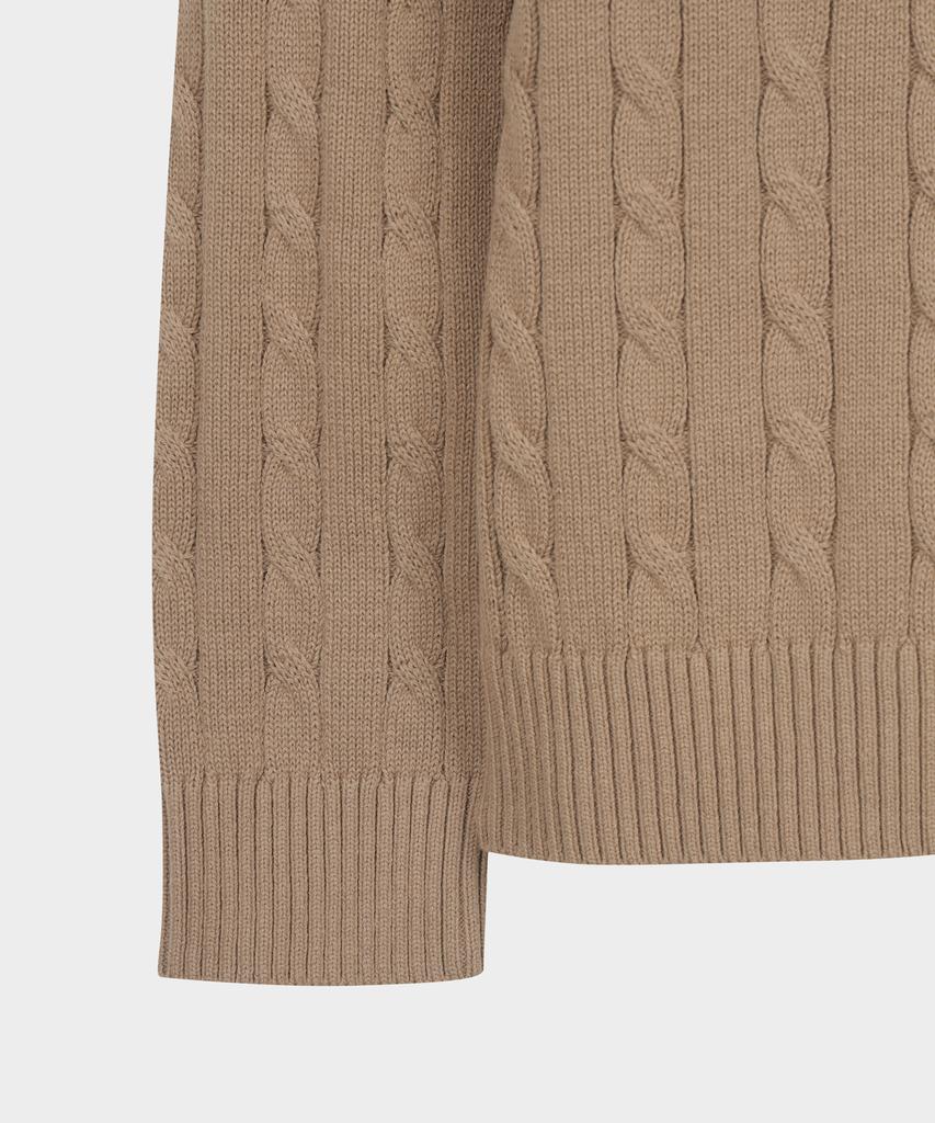 Хлопковый кардиган в косую вязку Brooks Brothers (бежевый) (Bbwcmbg101)
