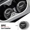 2PCS Carbon Fiber Car Interior Coaster Water Cup Pad Holder For Bentley Flying Spur Continental GT Bentayga Mulsanne Accessories