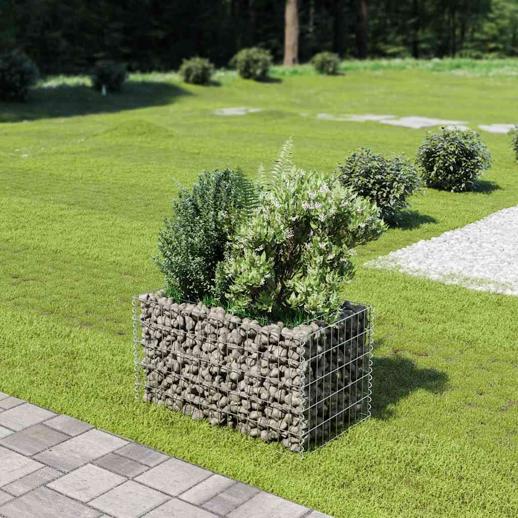 Gabion Raised Bed Galvanized Steel 90*50*50 cm
