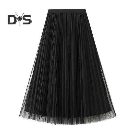 Женская юбка миди, эластичная юбка А-силуэта с высокой талией, однотонная, двухсторонняя, двусторонняя, осенне-зимняя юбка