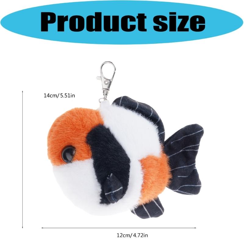 Мягкая Плюшевая Рыбка Брелок Креативный Подвеска на Телефон Брелок Держатель для Ключей Украшение Декоративный Элемент для Кошелька Сумки