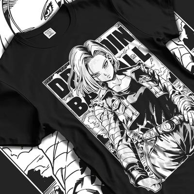 Hot Anime Dragon Ball Android 18 Graphic Print T-shirt Men Women Streetwear Y2K Harajuku Fashion Summer New Tee Crewneck Cotton Casual Oversized Top