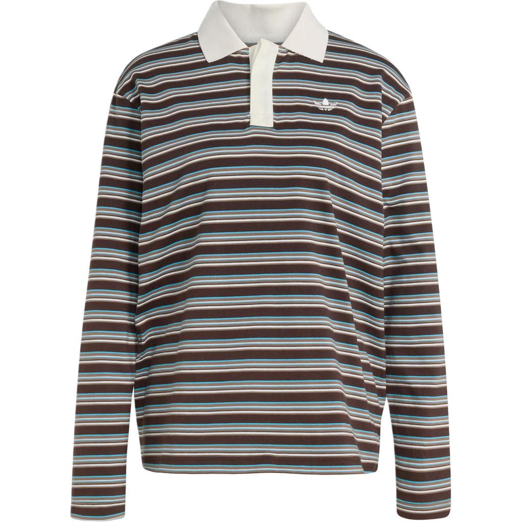 Adidas Женская поло с длинным рукавом в полоску, оверсайз, Originals KU8352