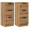 VidaXL Buffets 2 pcs chêne artisanal 30x30x70 cm bois d'ingénierie, armoire, armoire de rangement, buffet de salon, armoire 856958