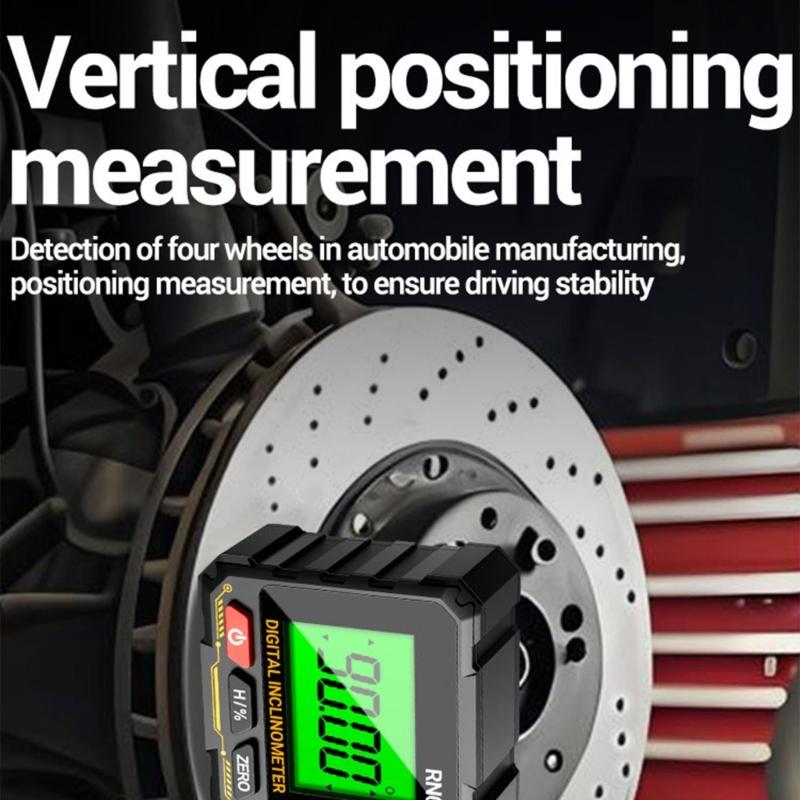 Цифровой уровень-коробка с сильным магнитным основанием, 2 режима измерения, светодиодный дисплей, угломер для прецизионной калибровки