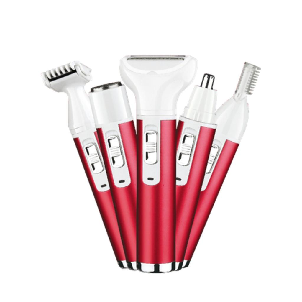 Электрический прибор для удаления волос 5-в-1: Бритва для носа, интимных частей тела, подмышек и лобковых волос для женщин