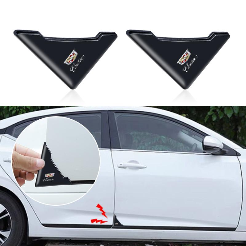 2Pcs Silicone Car Door Corner Cover Anti-Scratch Protection Stickers for Cadillac Seville XT4 CT4 CT5 SLR CTS DTS ATS Escalade