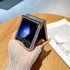 Новый чехол для мобильного телефона Samsung ZFlip6 с гальваническим покрытием и эффектом вспышки, подходит для Zflip5, модный женский чехол с бриллиантами и эффектом вспышки, два в одном