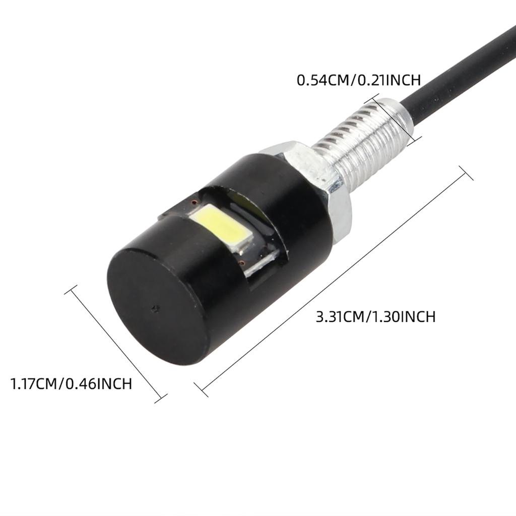 2psc 1.5W Eagle Eye Lamp LED Car Auto Motorcycle Tail Number Universal Screw Bolt Light DRL License Plate Lamp 12V SMD for Truck