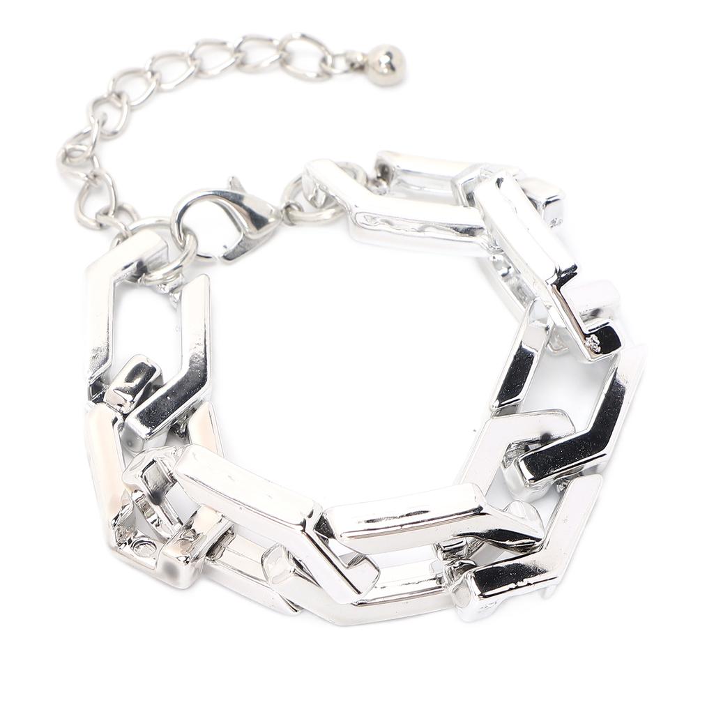 Модная рэперская цепочка, регулируемый панк-хип-хоп браслет, серебряные браслеты на запястье для мужчин и женщин