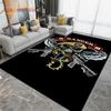 Военные камуфляжные темно-синие ковры с черепом для гостиной, спальни, уличные коврики для кемпинга, коврик для кухни, ванной комнаты, нескользящие коврики