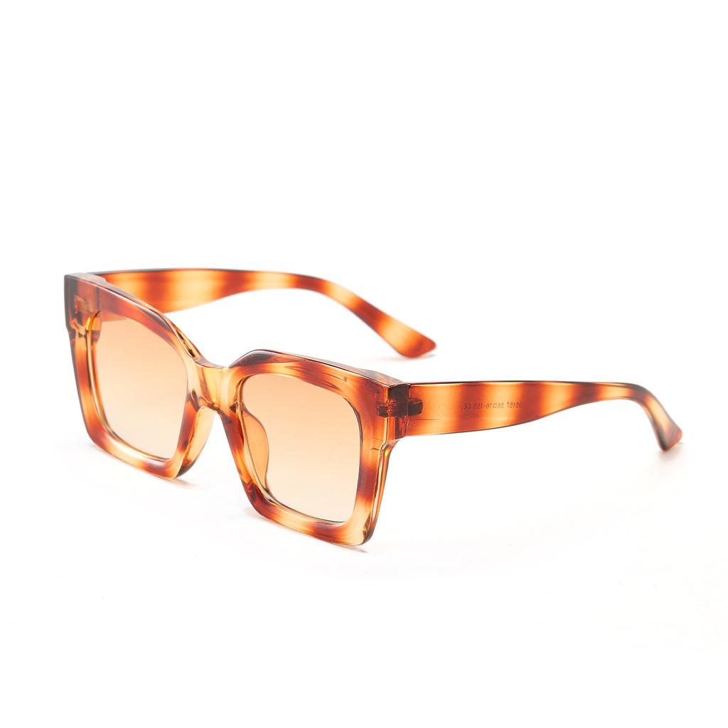 Очки 95157 Осенние квадратные большие оправы прозрачные цветные солнцезащитные очки женские ретро солнцезащитные очки мужские