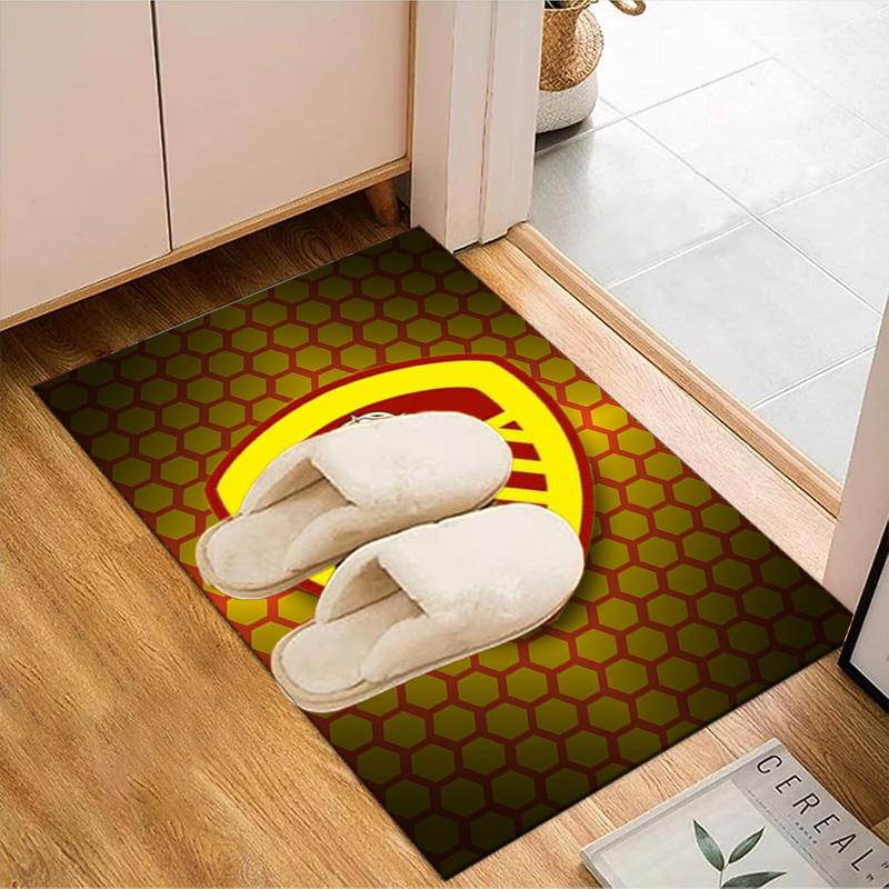 Leeds Crest Design Printed Office Carpet Chair Cushion Entryway Rug, Rugs for Living Room, Bedroom Christmas gifts