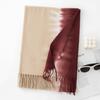 Зимние женские шарфы длинные теплые градиентные имитация кашемира хиджаб однотонный женский шаль-накидка женская пашмина бандана головной платок