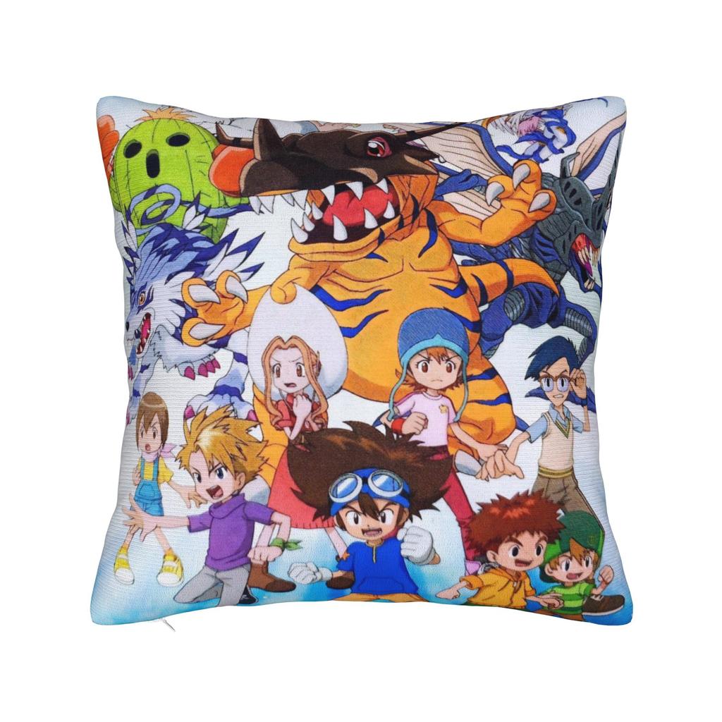 Digimons Cartoon Square Pillow Case Cushion Covers Fashion Polyester Decor Pillowcase For Home 40X40Cm
