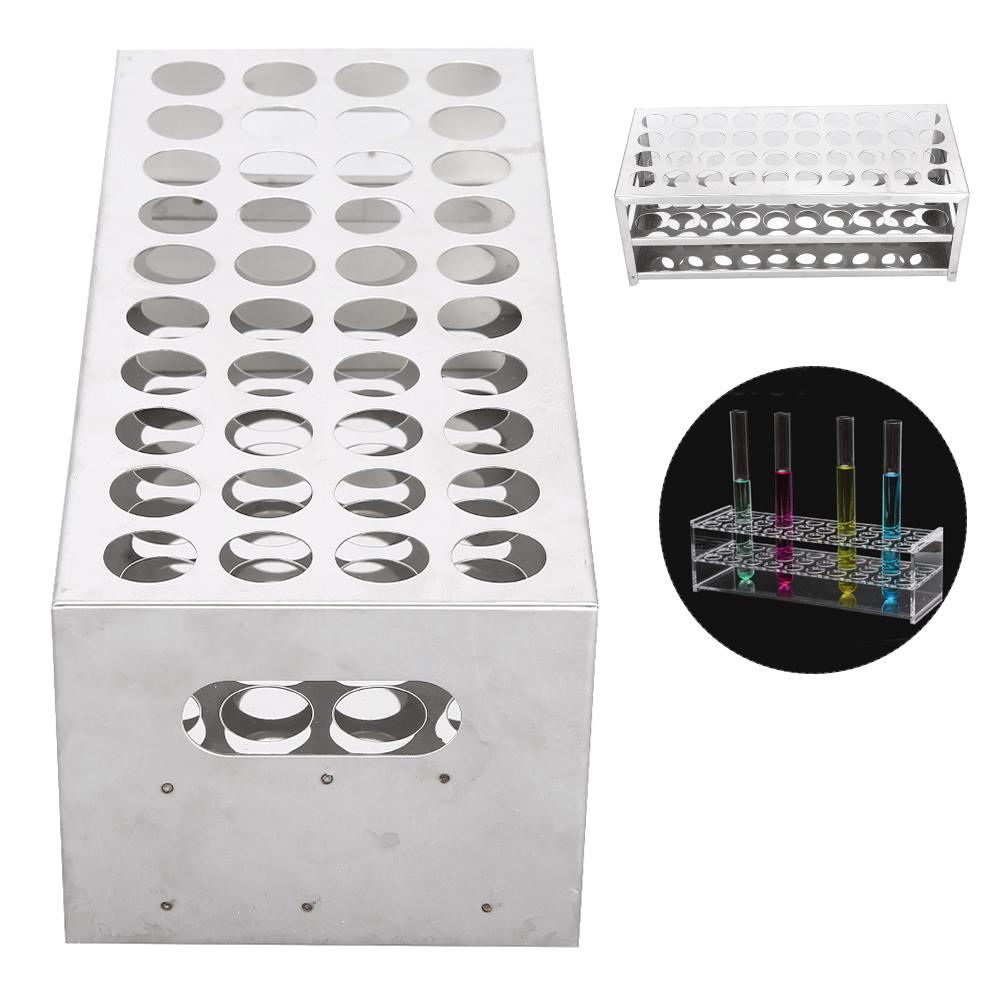 Стойка для пробирок с 40 отверстиями, двухслойная стойка для пробирок из нержавеющей стали, пластина для перфорации 304