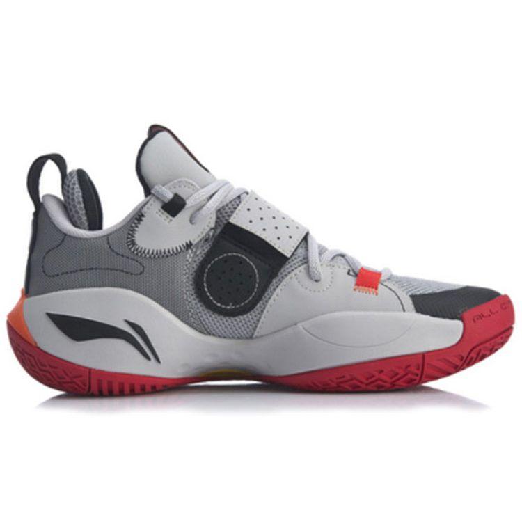 Li Ning All City 8 Breathable Low-Top Basketball Shoes Men Sneakers Gray Orange ABPQ005-3