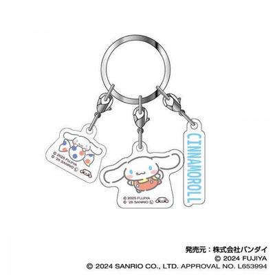 Sanrio Peko X Персонажи Sanrio Тройной акриловый брелок Cinnamoroll