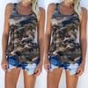 Summer Fashion Women's Camo Tank Top Casual Plus Size Women's Sleeveless Top Versatile Women's T-shirt
