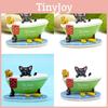 Black Cat Taking A Bath In The Bathtub Resin Ornament For Photography And Gift Use