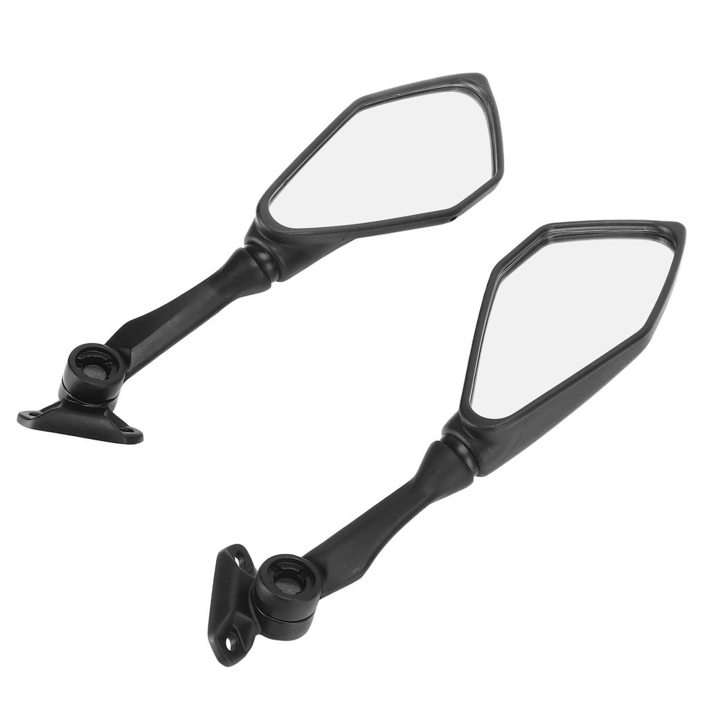 Pair Motorcycle Rear View Mirrors Folding Black Replacement for Ninja 300 250 ZX6R 636 300R EX300