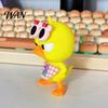 Humorous Desktop Ornaments 3D Printed Cute Duck Figurine with Glasses, Angry Pose Desk Decor, Creative Miniature Collection Office Bookcase
