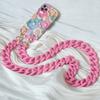 New Fashion Phone Accessory Chain Matte Solid Resin Chain Frosted Crossbody Strap Women Shoulde Phone Chains