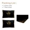 Комплект постельного белья Crown Vip Pattern из 3 предметов с двумя наволочками, подходит для гостиной и спальни (Комната, Декор)