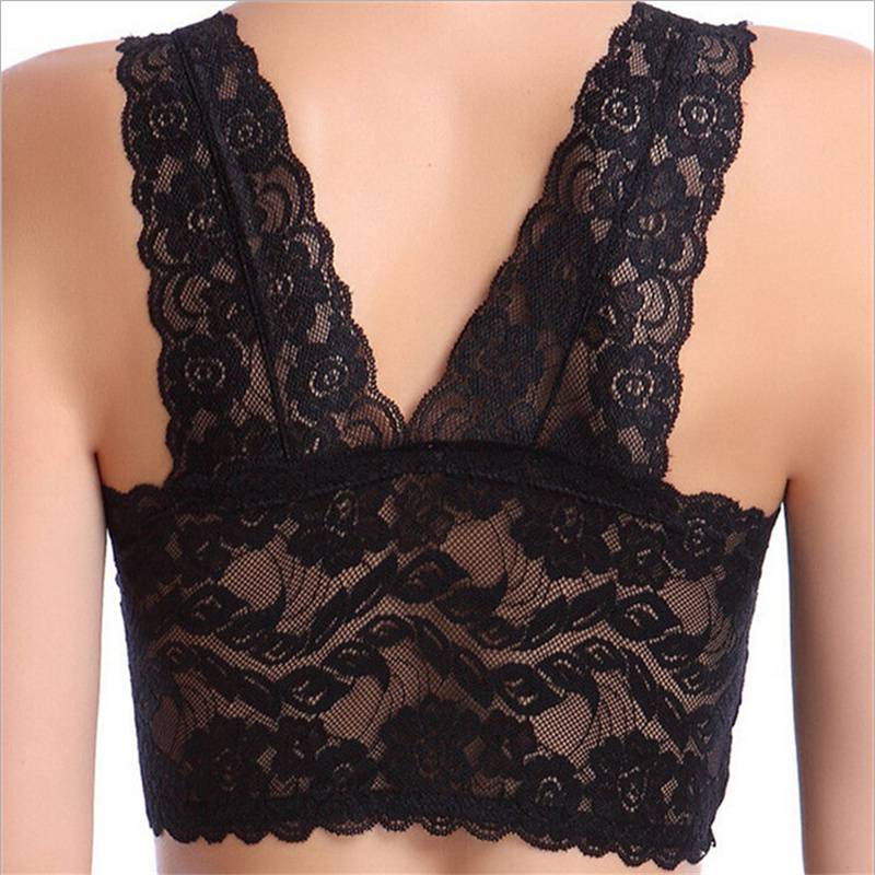 Sexy Bra Comfortable Bra Vest-Style Full Lace Women's Breathable Wireless Sports Bra Full Lace Underwear Binding Sleep