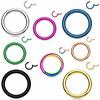 Titanium Hinged Segment Hoop Nose Ring Nipple Clicker Ear Cartilage Tragus Helix Lip Body Piercing