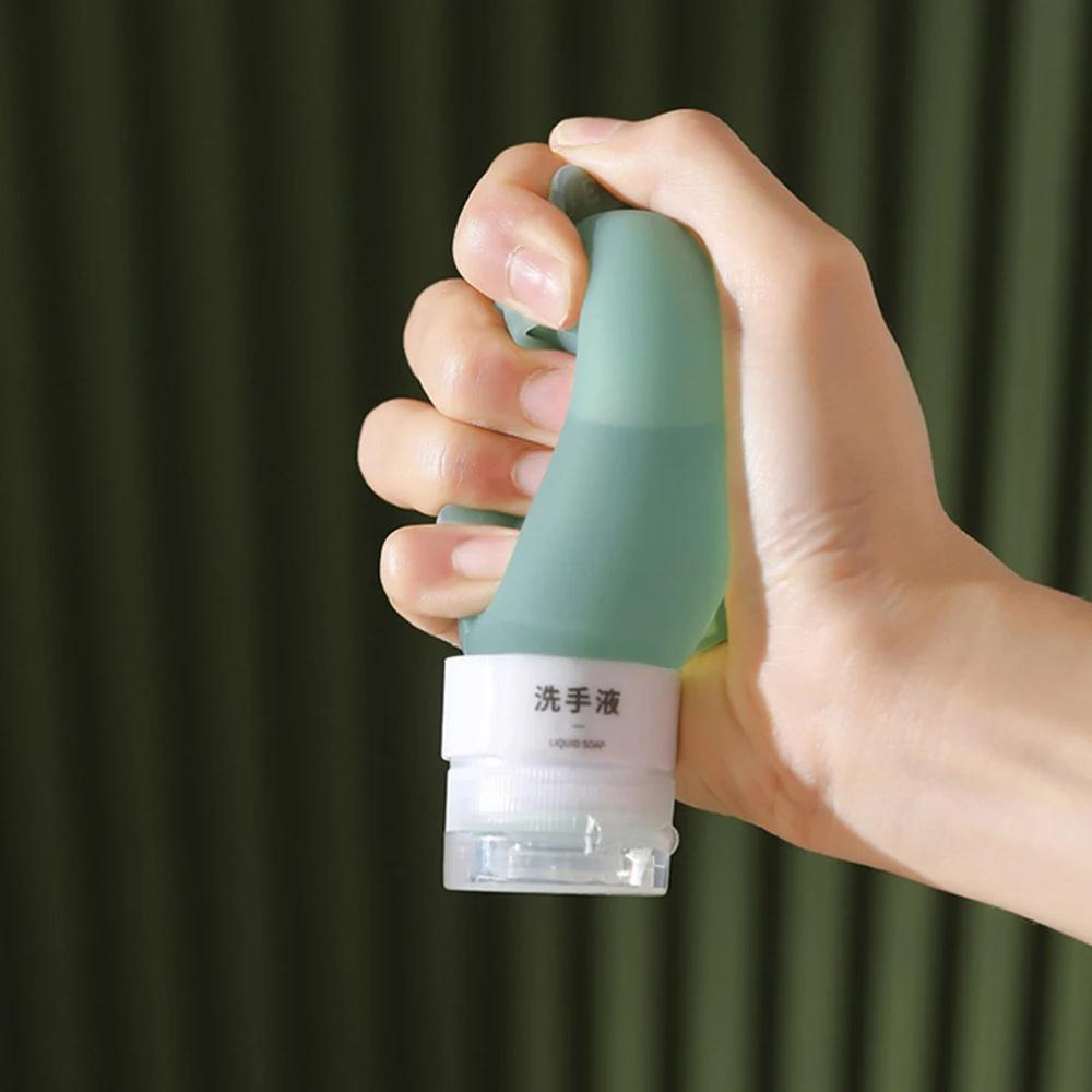 3 шт./набор многоразовых флаконов 60 мл/90 мл мягкий силиконовый контейнер для лосьона сжимаемая туба пустая бутылка портативная дорожная бутылка для шампуня