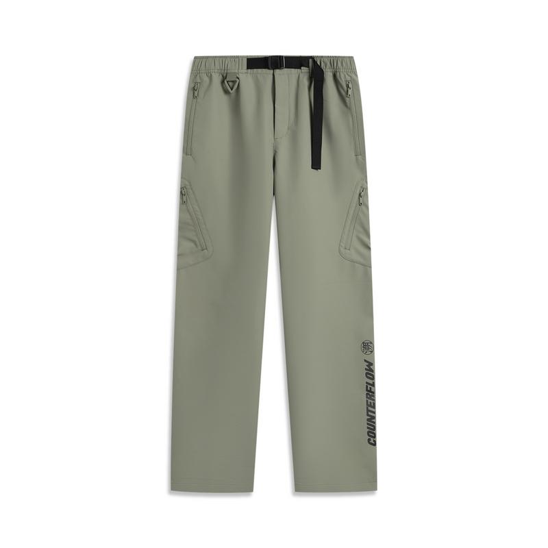 Li Ning Мужские брюки карго чайного зеленого цвета AYKV209-3