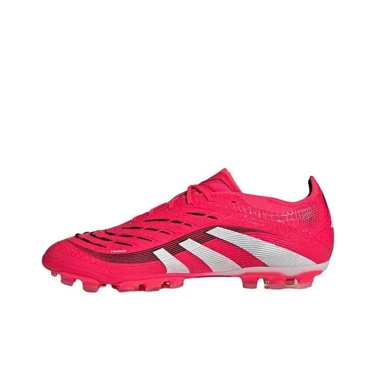 Adidas PREDATOR ELITE AG Rubber Short Studs Anti-Slip Wear-Resistant Soccer Shoes Unisex Red White Sneakers ID3839