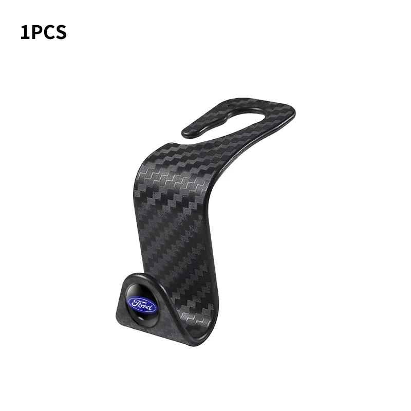 Car Seat Hook Multi-Purpose Carbon Fiber Texture On-Board Hooks For Ford Focus 3 2015-2018 Kuga 2016-2019 Escape C-MAX Ecosport