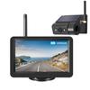 Tonowu Wireless Backup Camera Monitor Rechargeable Truck Camera with Solar HD Image Dual Split Digital Warranty Set, 5-inch Built-in Panel, Quality,