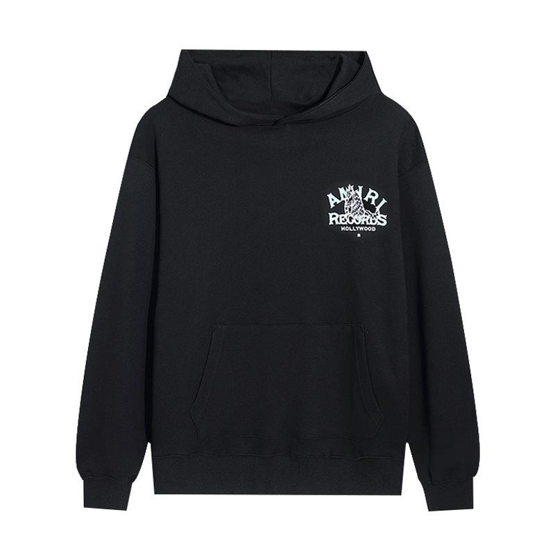 Унисекс худи AMIRI с высококачественным принтом, повседневное - Коллекция Осень/Зима 2024, трендовое американское