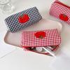 Tomato Pen Bag Fruit Plaid Stationery Bag Desktop Storage Pencil Pouch  Girl Kids Children