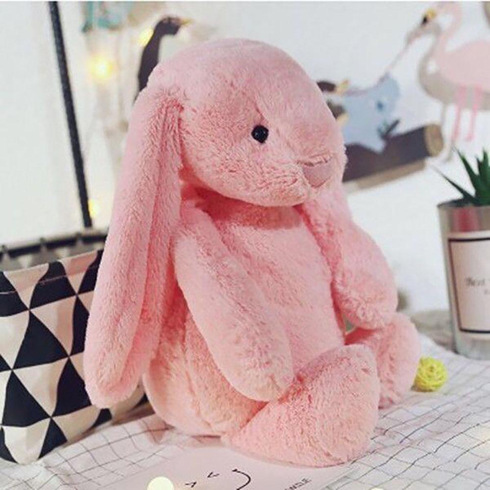 Kawaii Long Ears Bunny Plush Toy Stuffed Rabbit Baby Doll Sleep Companion Cute Hug Pillow Room Decoration Nice Children's Gift