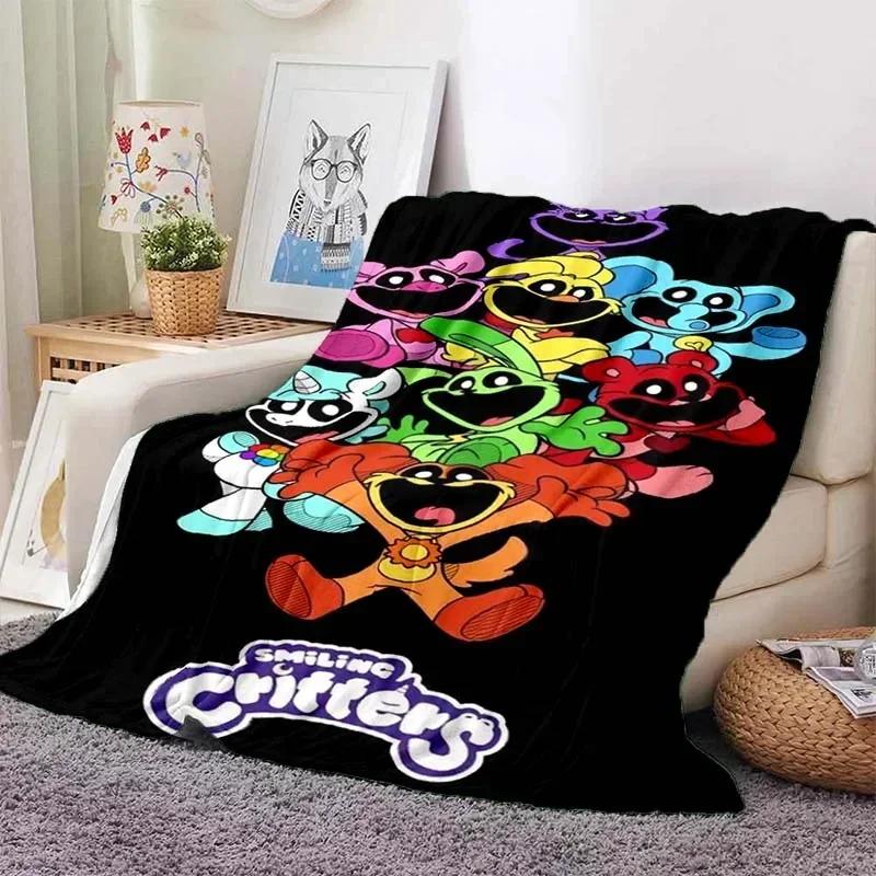 3D-печатное детское одеяло CATNAP DOGDAY с изображением мультяшных улыбающихся зверьков, малышей, супермягкий теплый ковер для спальни, гостиной, дивана, кровати, автомобиля