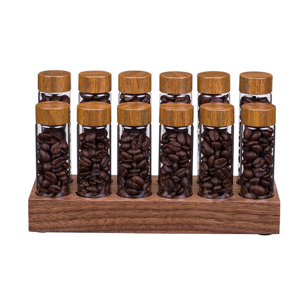 Coffee Beans Storage Container Tube Display Rack Tea Bottle Glass Single Dose Espresso Accessory Coffeware Set Tool Gift