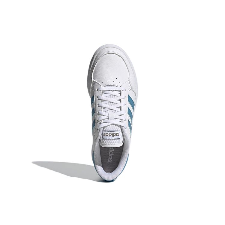 Adidas Neo Breaknet Non-Slip Durable Low-Top Skate Shoes Women Sneakers White Blue FZ2465