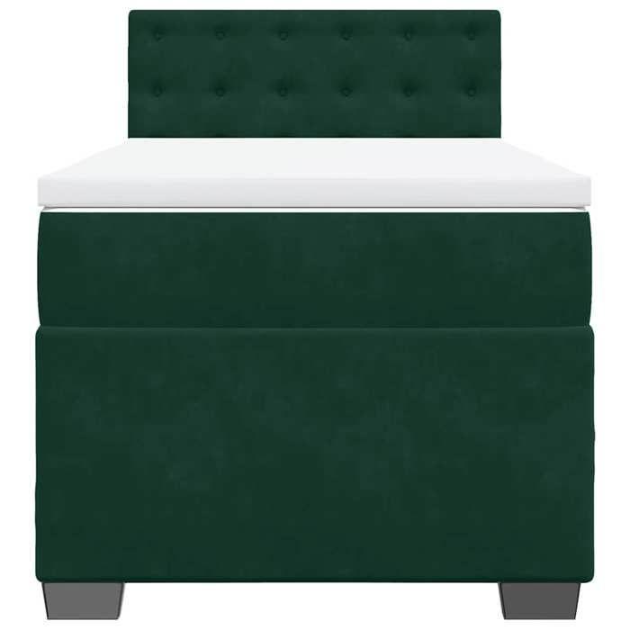 Maison Exclusive - Sommier à lattes de lit et matelas Vert foncé 80x200 cm Velours