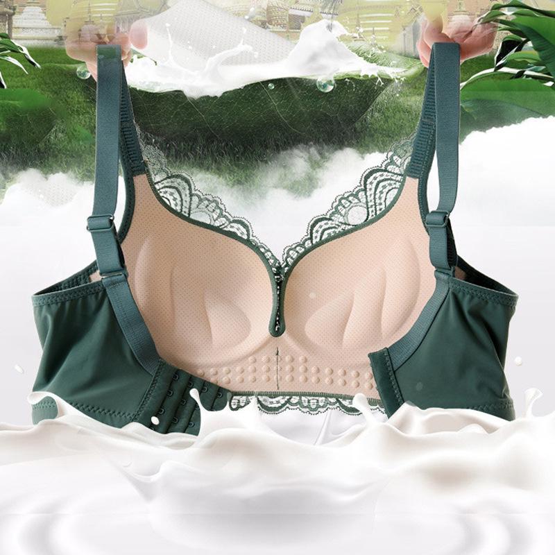 Sexy Lace Push-Up Seamless Bra – No Underwire, Breathable Comfort for Small Chests